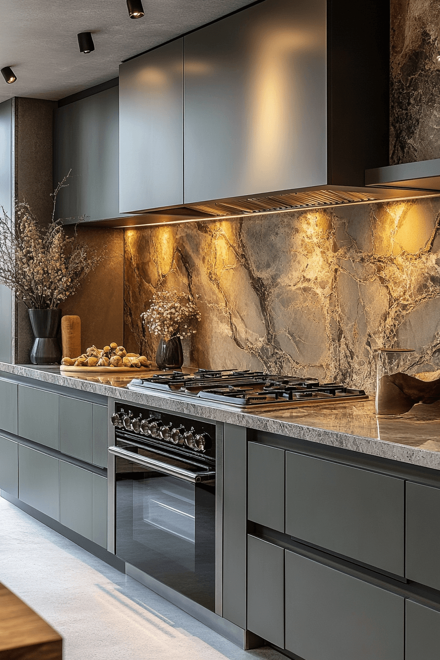 pewter green kitchen cabinets
