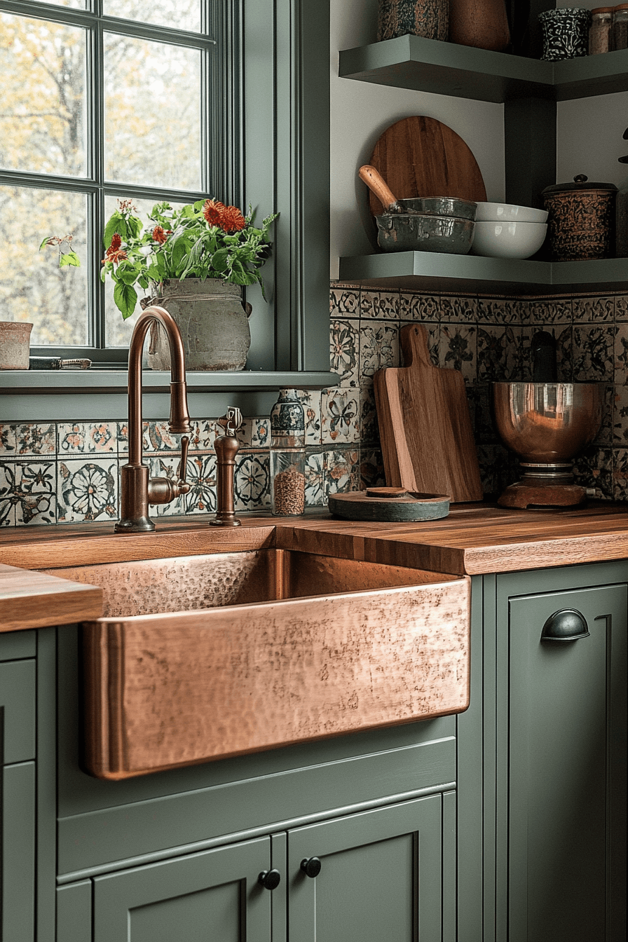 clary sage kitchen cabinets