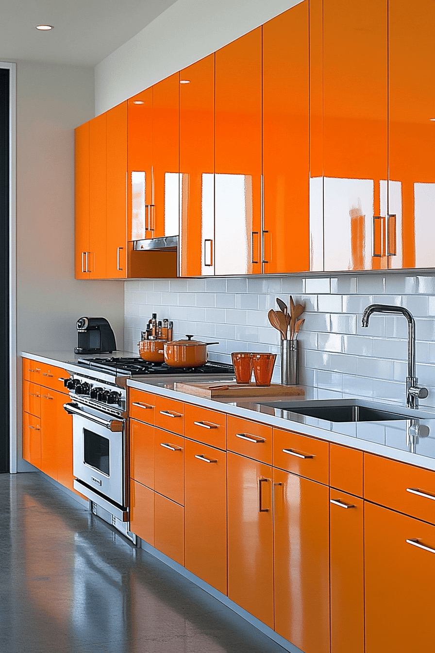 29 Orange Kitchen Cabinets for a Cheery Culinary Retreat - My Elegant Home