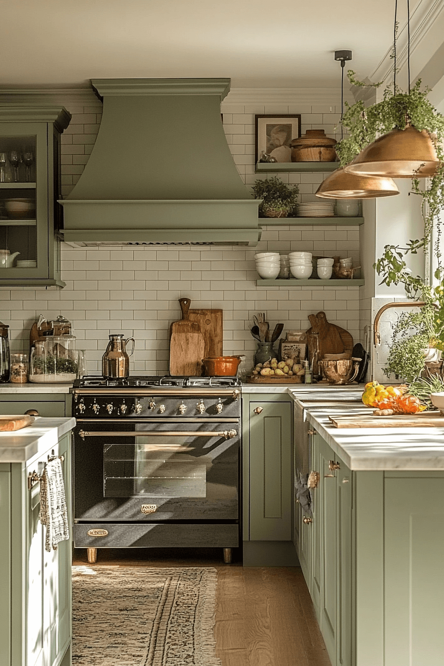 clary sage kitchen cabinets