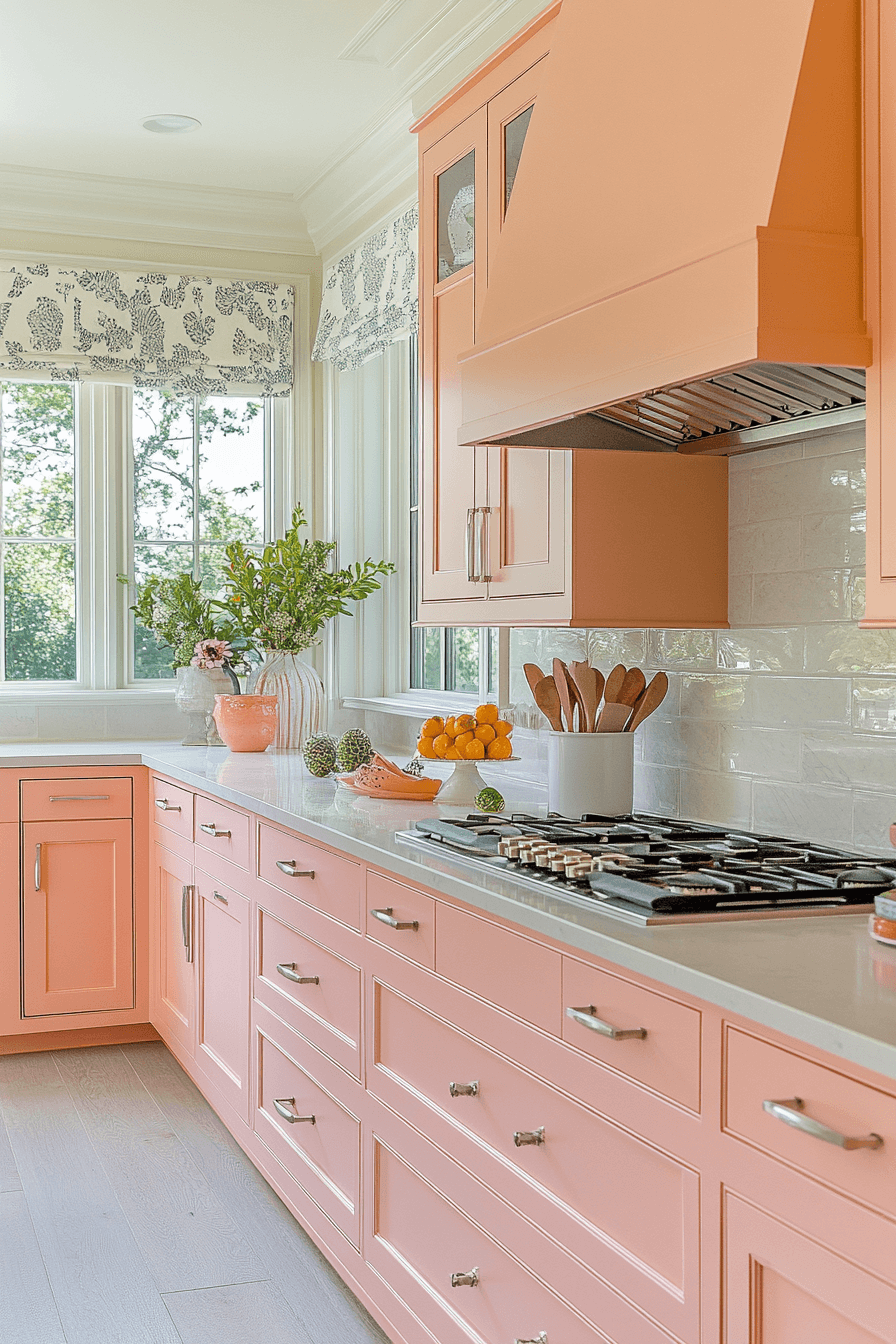 orange kitchen cabinets