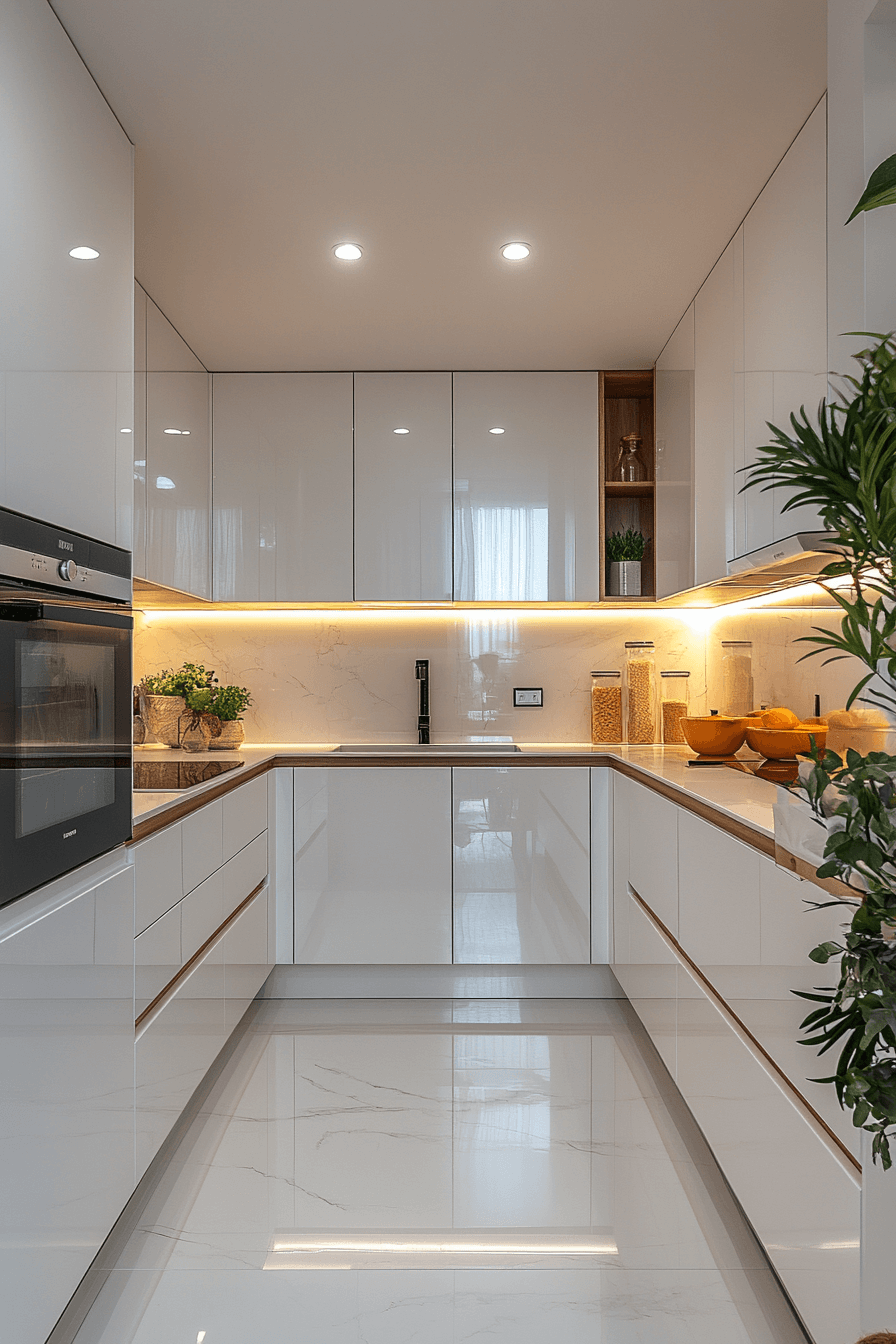 high gloss kitchen cabinets