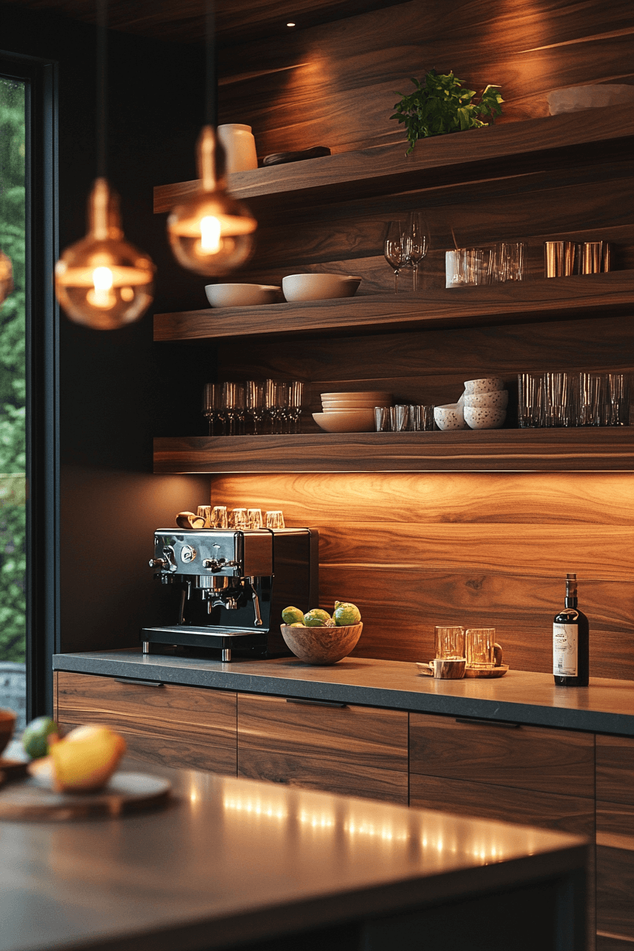 dark walnut kitchen cabinets