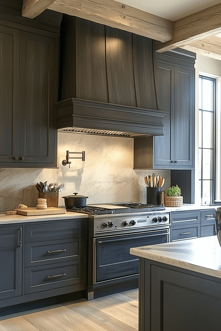 dark taupe kitchen cabinets