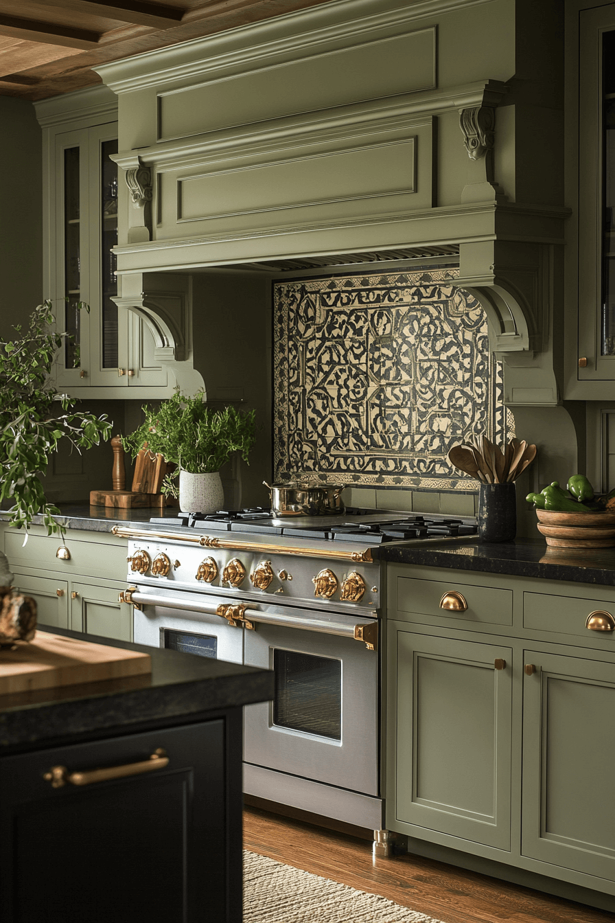 clary sage kitchen cabinets