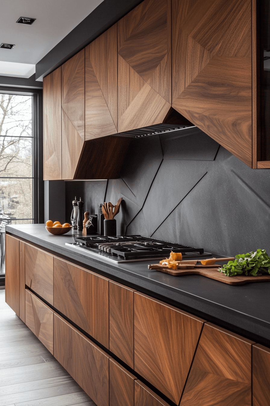 dark walnut kitchen cabinets
