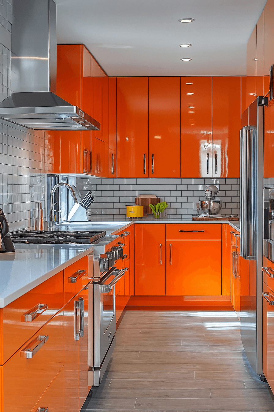 29 Orange Kitchen Cabinets for a Cheery Culinary Retreat - My Elegant Home