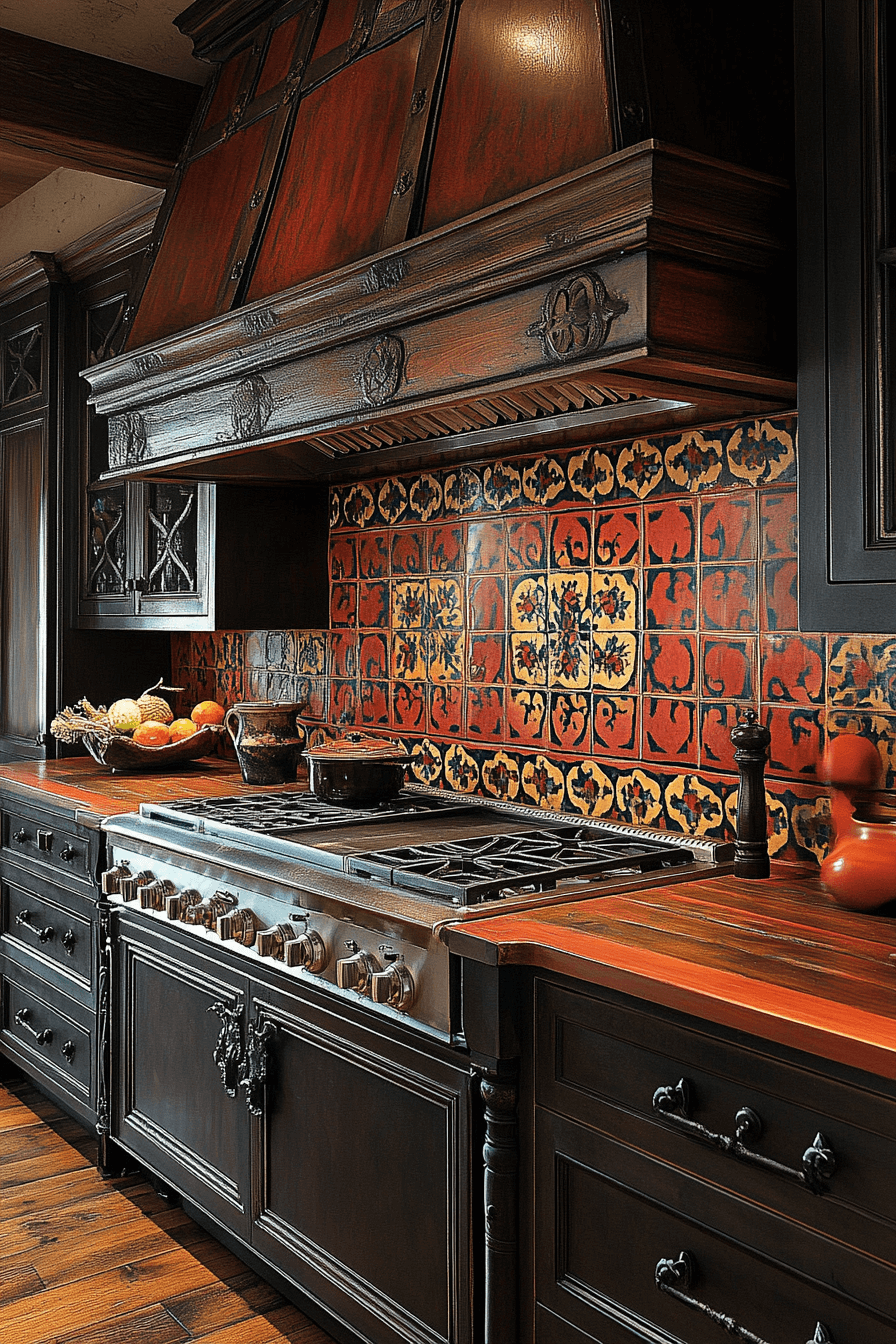 terracotta kitchen cabinets