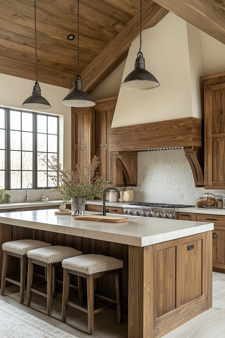 dark oak kitchen cabinets