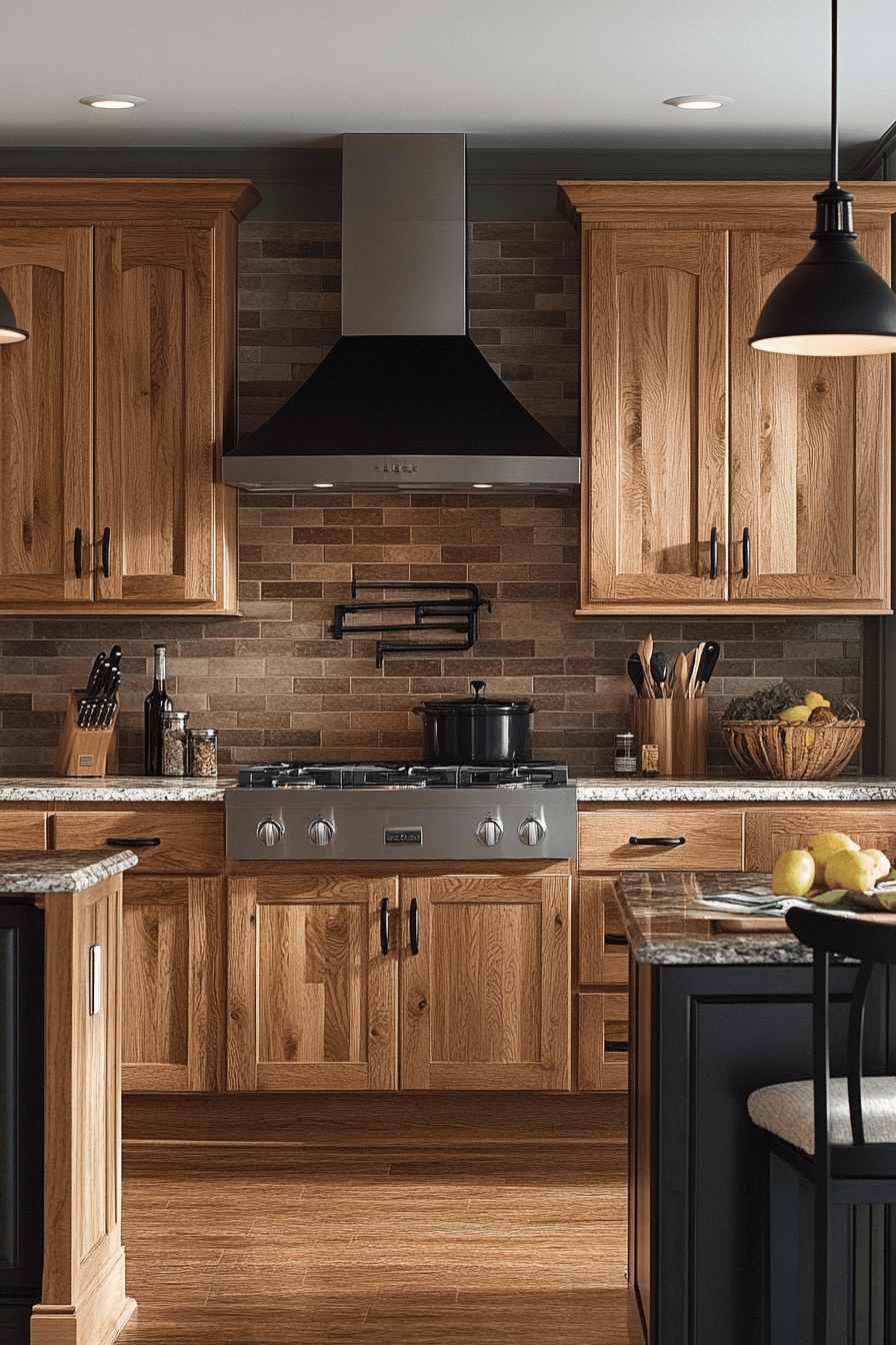 red oak kitchen cabinets