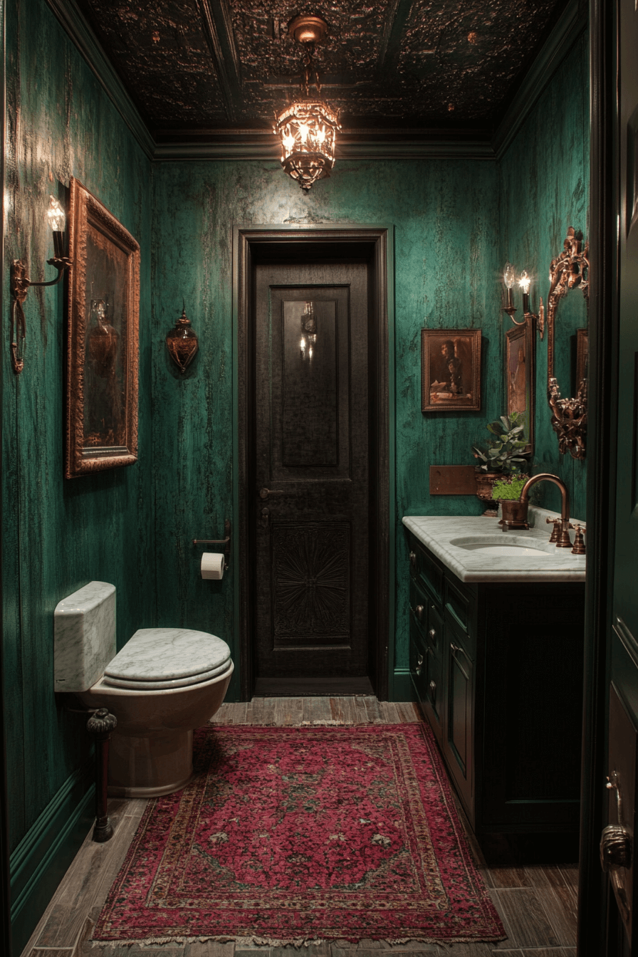 26+ Moody Powder Room Ideas That Spark Joy With Bold Colors and ...