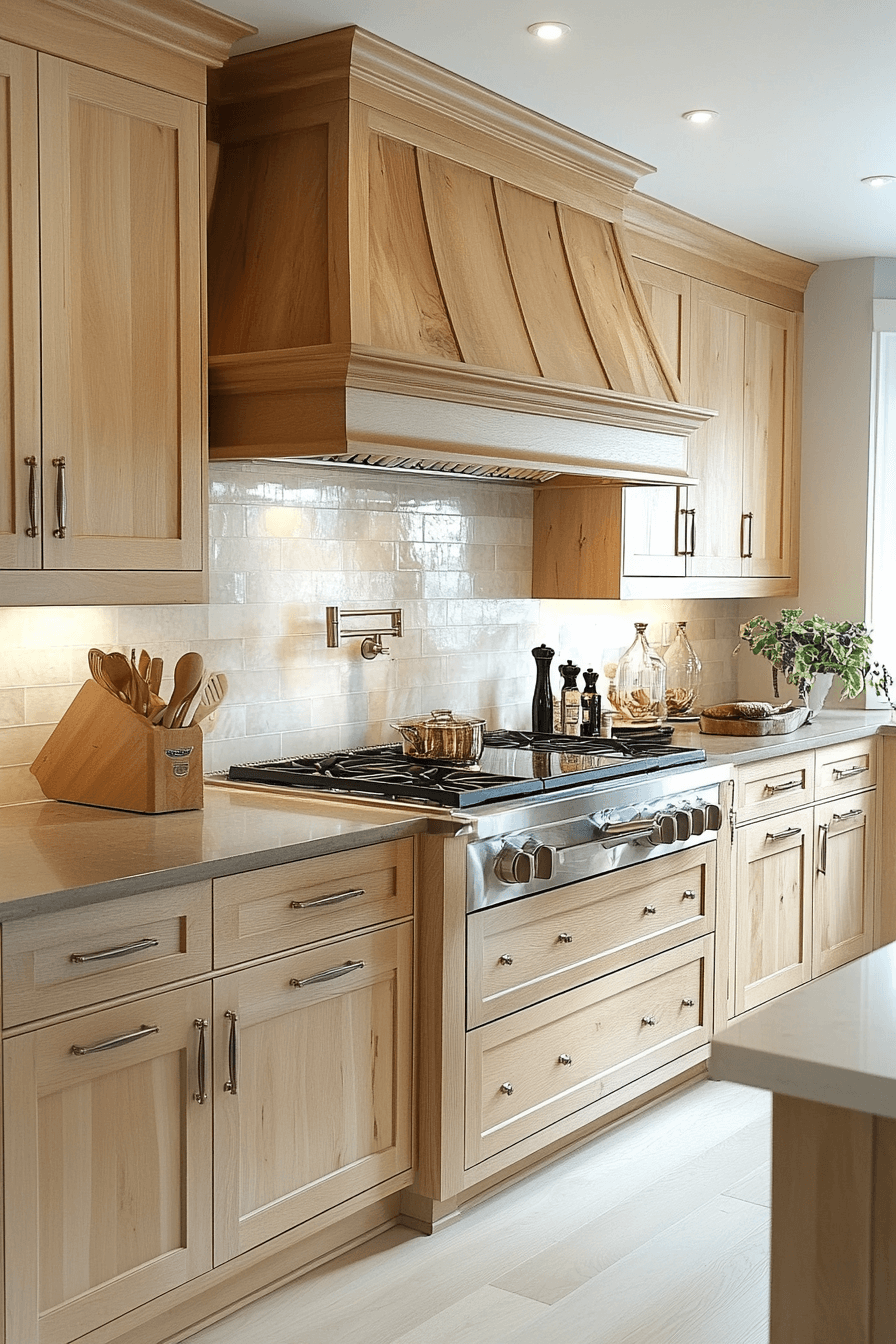 light maple kitchen cabinets