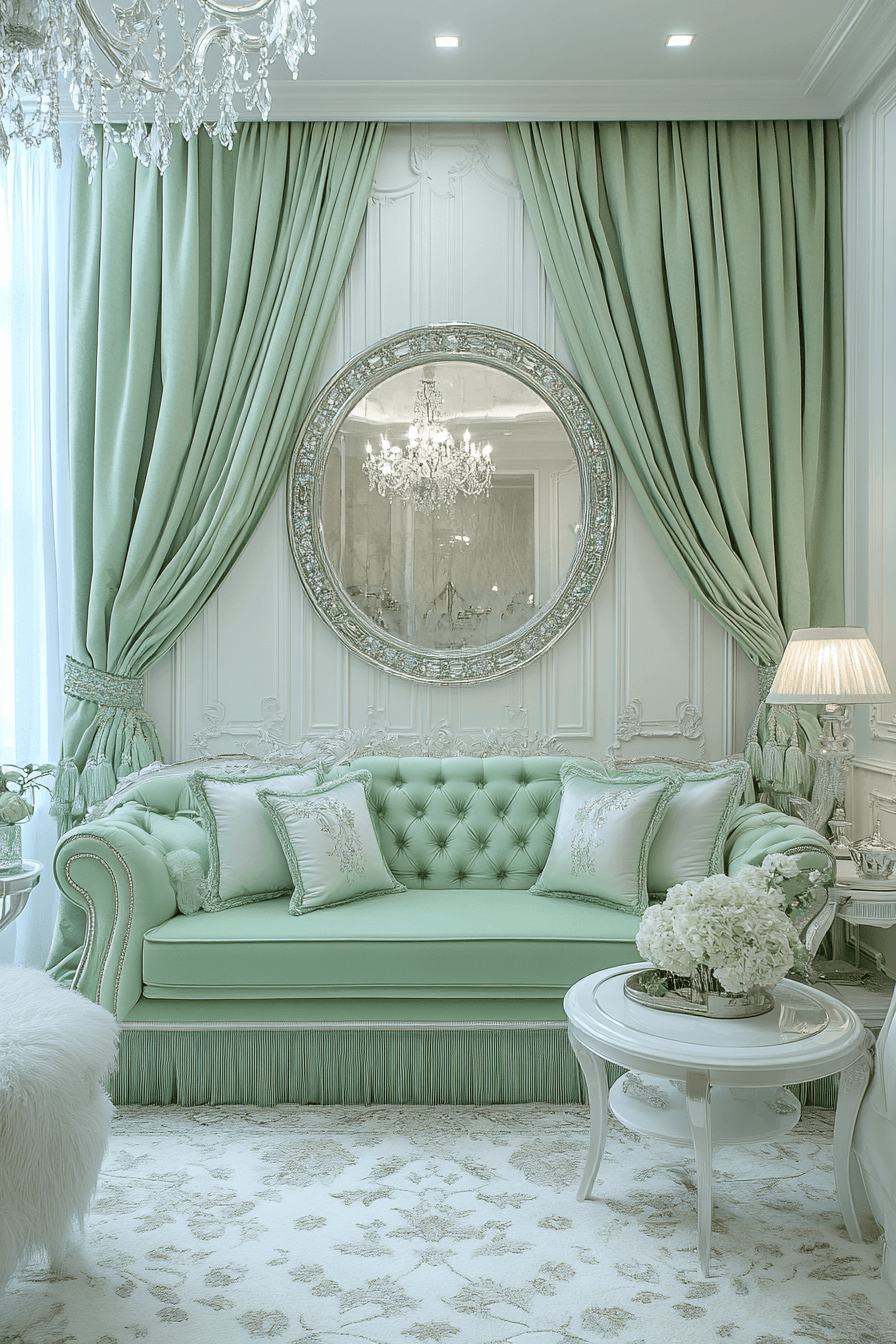 green couch living room ideas