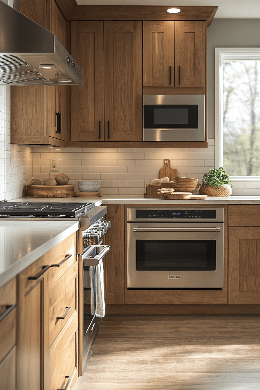 golden oak kitchen cabinets