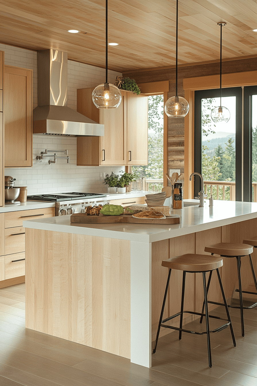 light maple kitchen cabinets