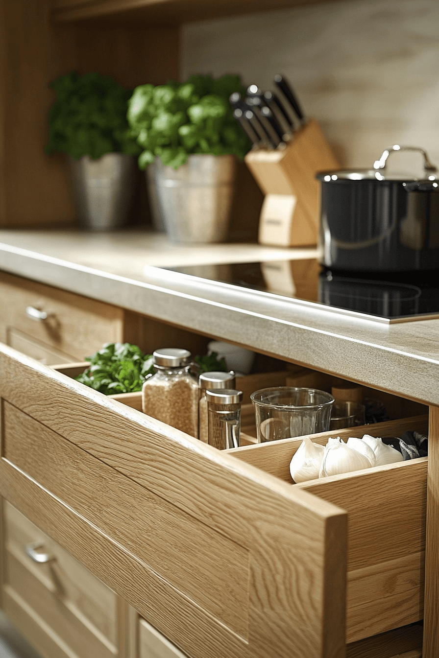 natural oak kitchen cabinets