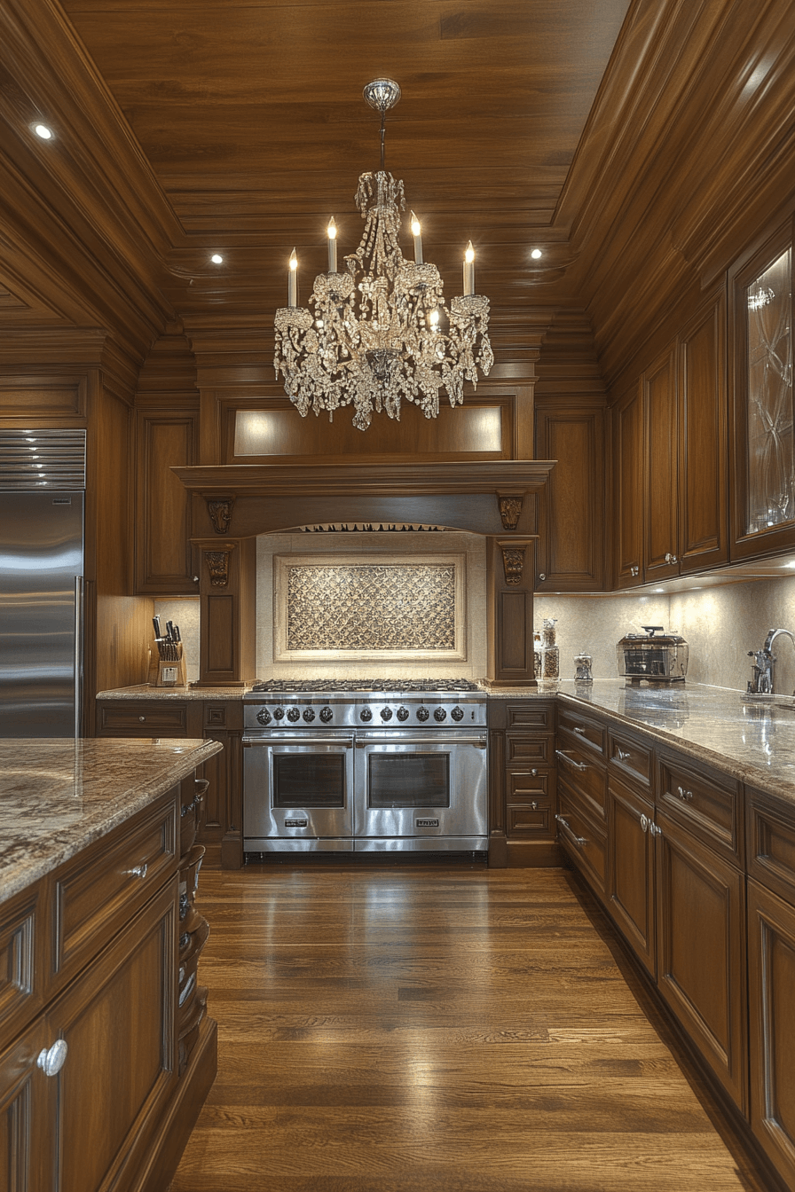 warm wood kitchen cabinets