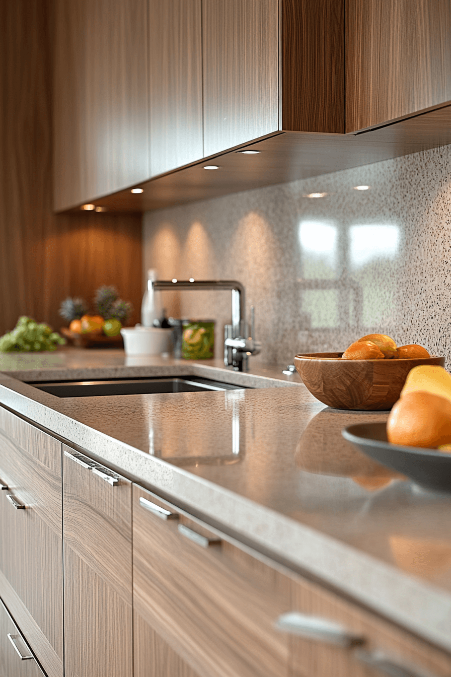 warm wood kitchen cabinets