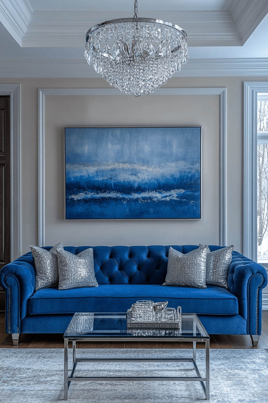 blue couch living room ideas
