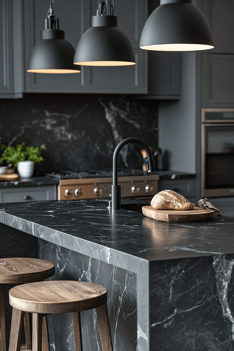 29 Black Marble Countertops to Transform Your Kitchen Into a Modern ...