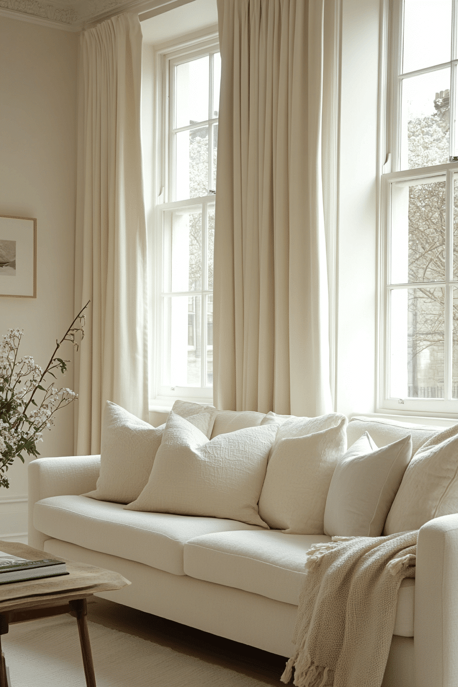 cream couch living room