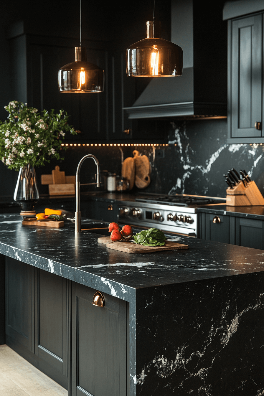 29 Black Marble Countertops to Transform Your Kitchen Into a Modern ...