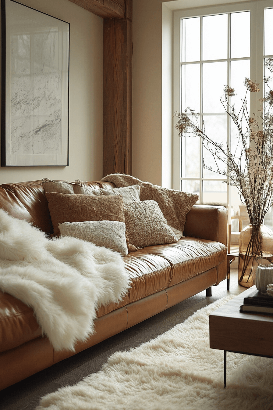 29 Cognac Couch Living Room Ideas That Spark Comfort and Charm - My ...