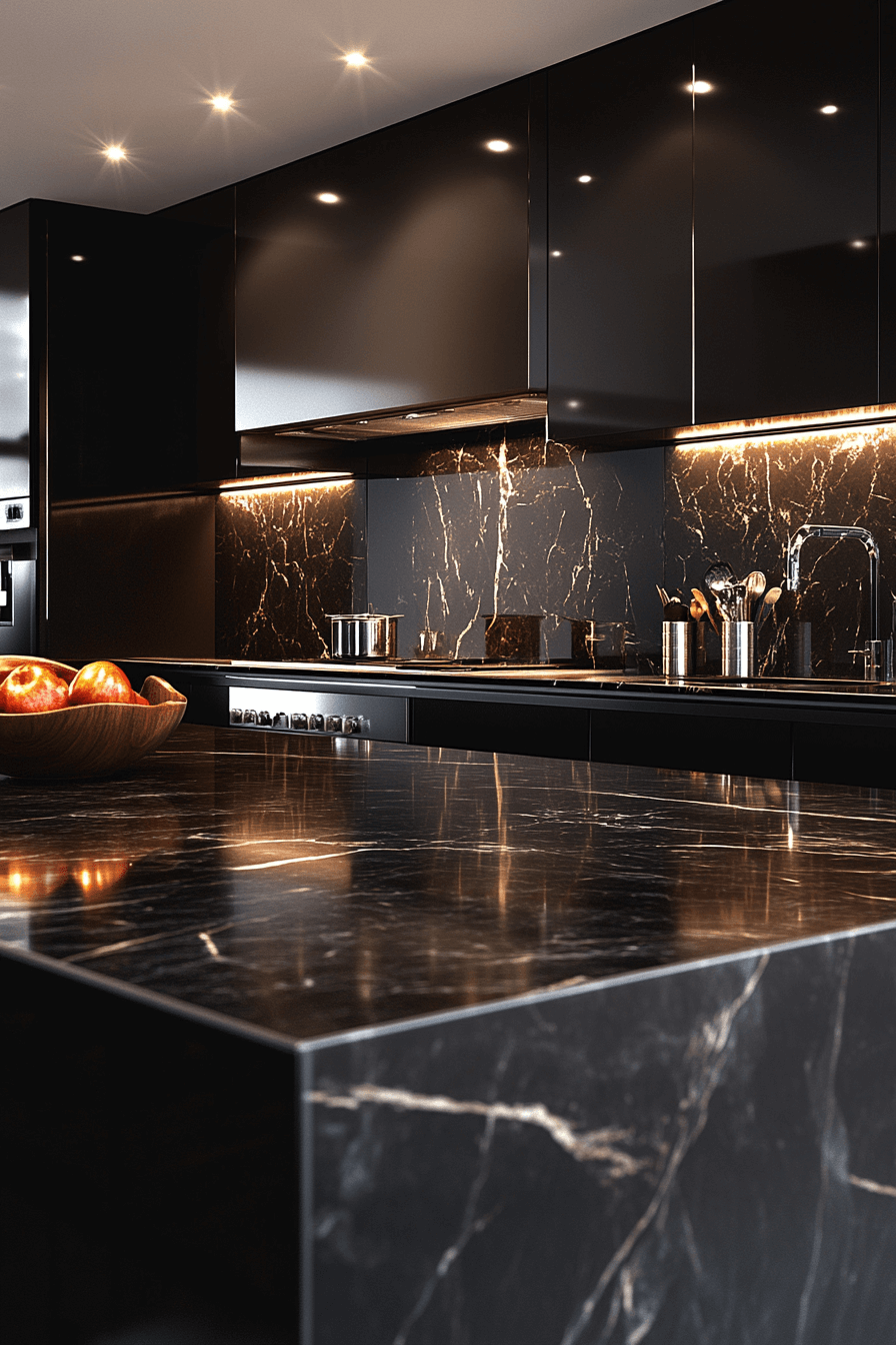 29 Black Marble Countertops to Transform Your Kitchen Into a Modern ...