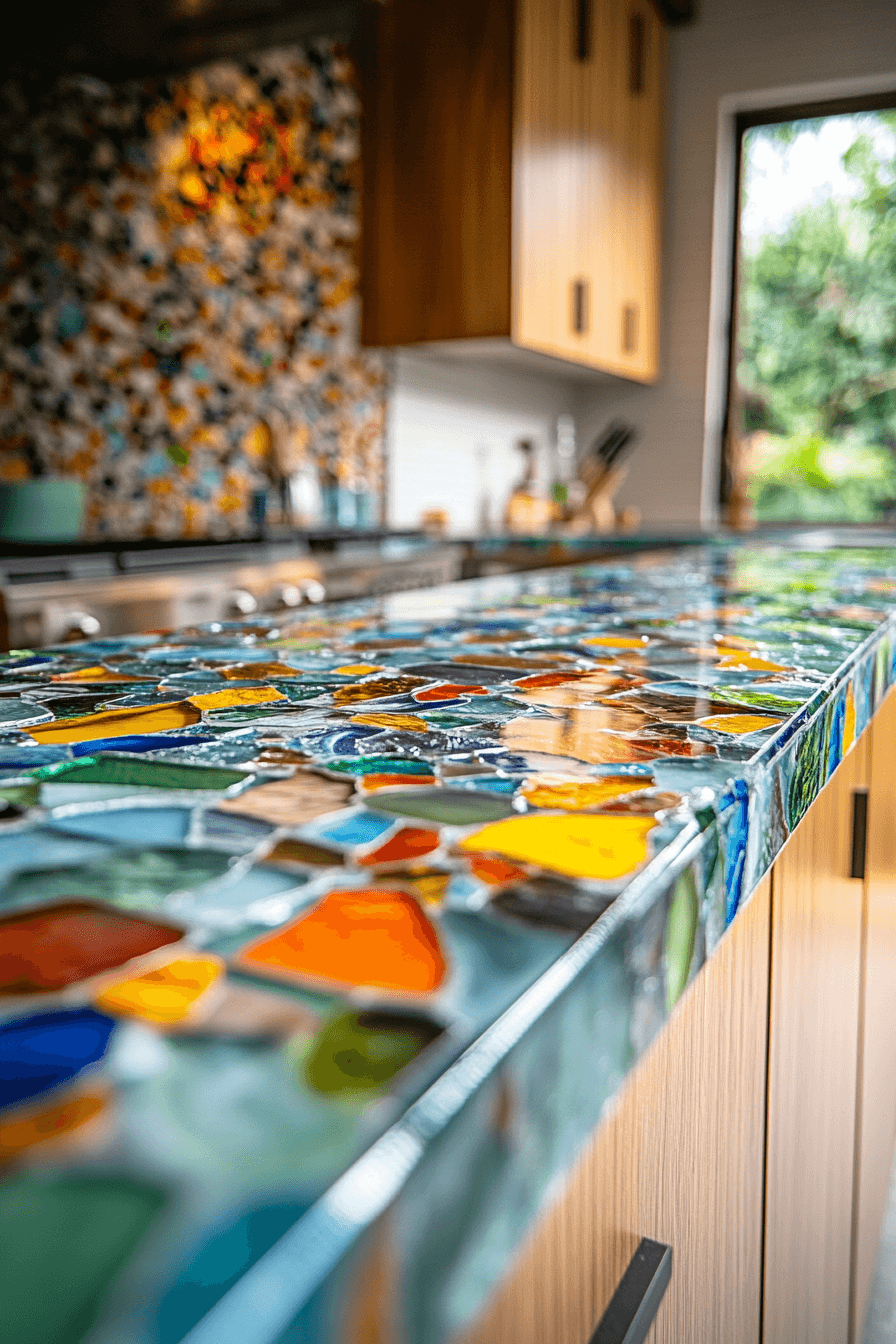 29 Recycled Glass Countertops to Inspire a Bright and Conscious Kitchen ...