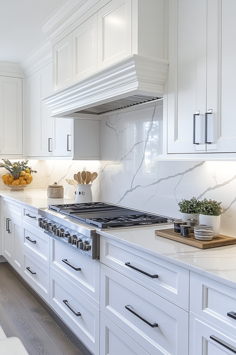 29 White Shaker Kitchen Cabinets That Add Simplicity and Sophistication ...