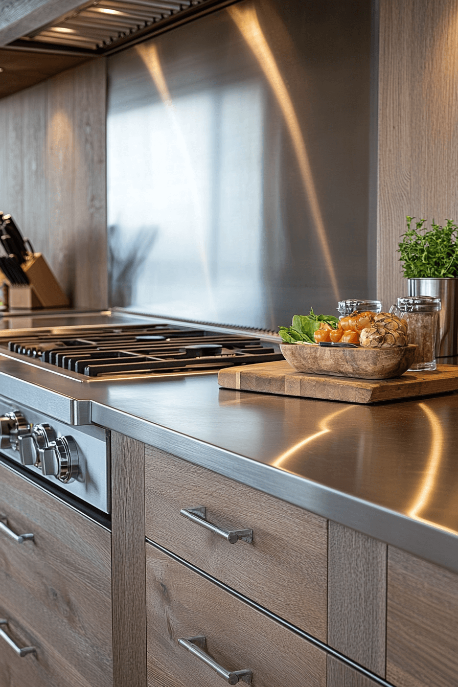 29 Stainless Steel Kitchen Countertops to Add Shine and Strength to ...