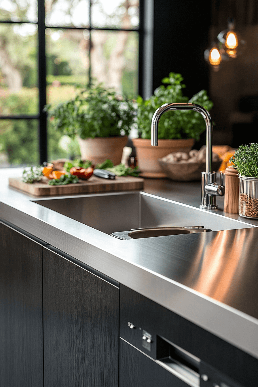 29 Stainless Steel Kitchen Countertops to Add Shine and Strength to ...