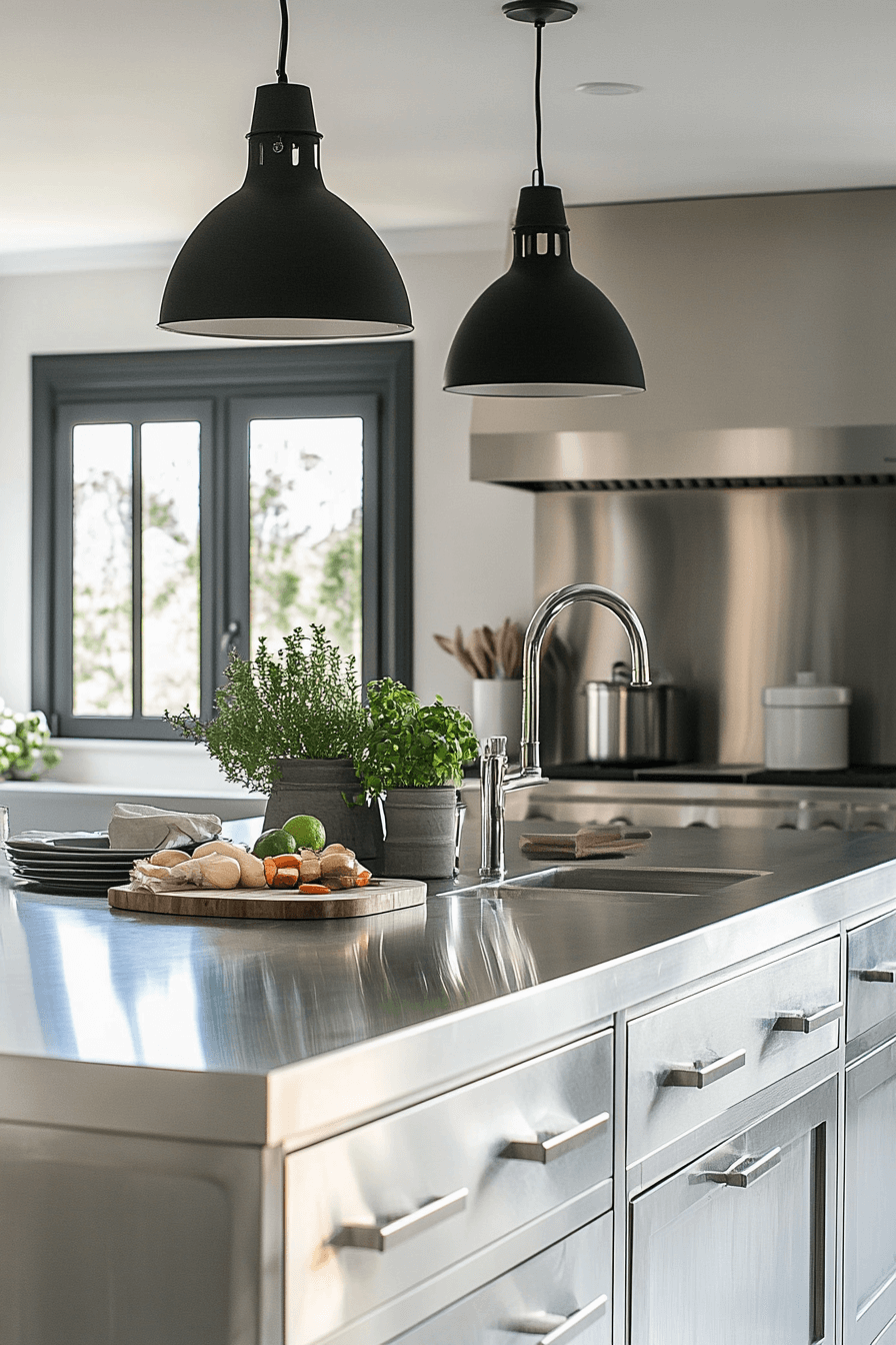 29 Stainless Steel Kitchen Countertops to Add Shine and Strength to ...