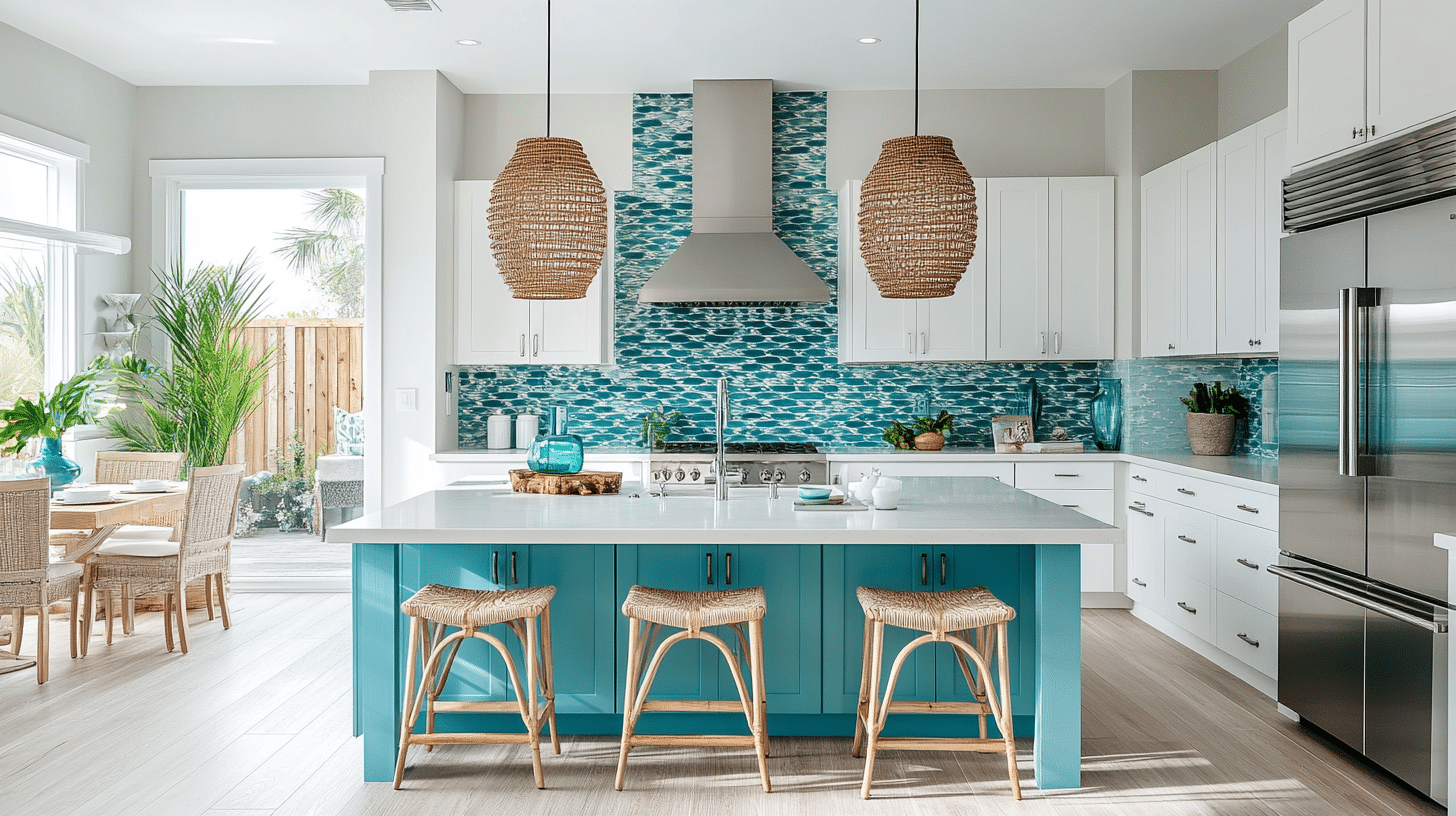 29 Modern Coastal Kitchen Ideas That Make Kitchens Feel Happy - My ...