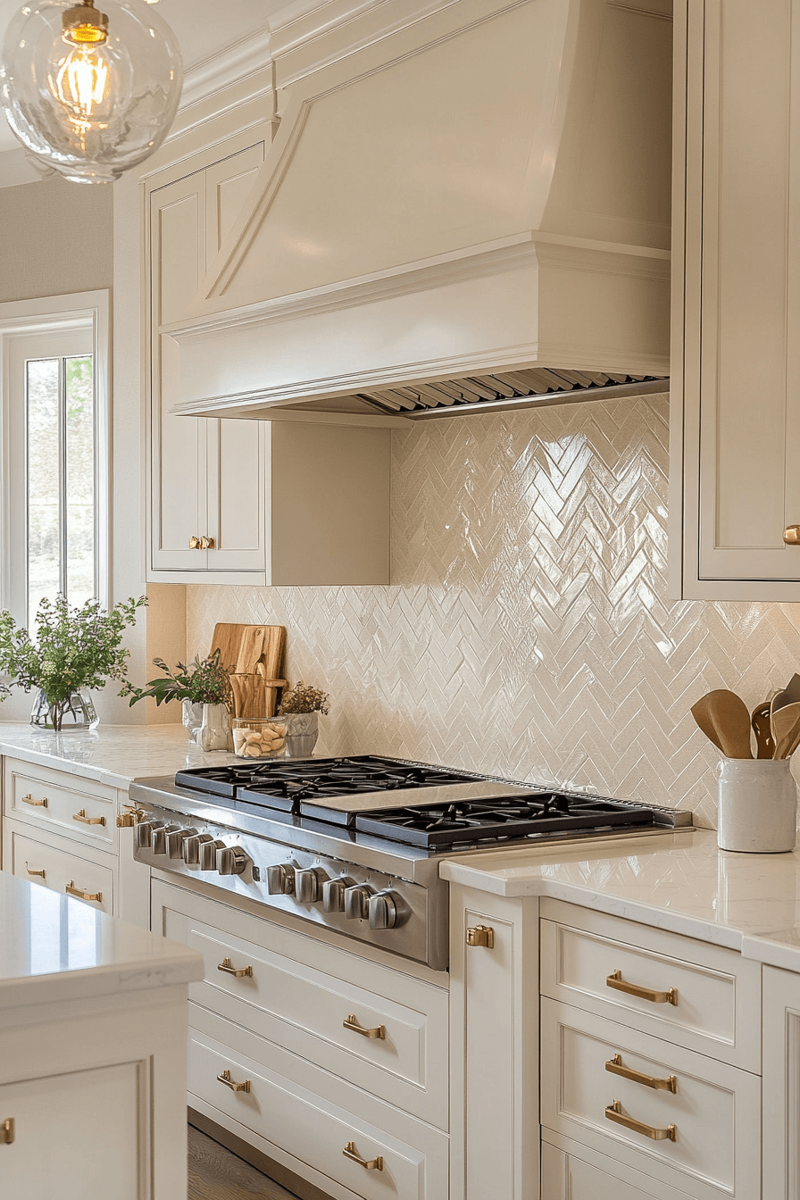 neutral backsplash kitchen