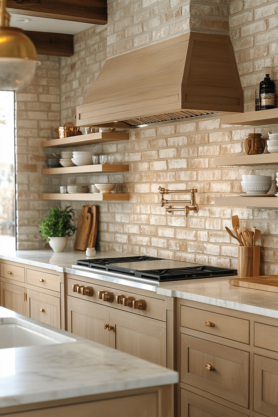 brick backsplash kitchen