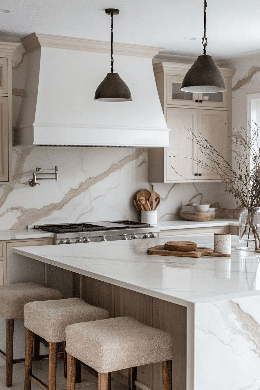 29 Marble Backsplash Kitchen Ideas That Exude Timeless Luxury - My ...