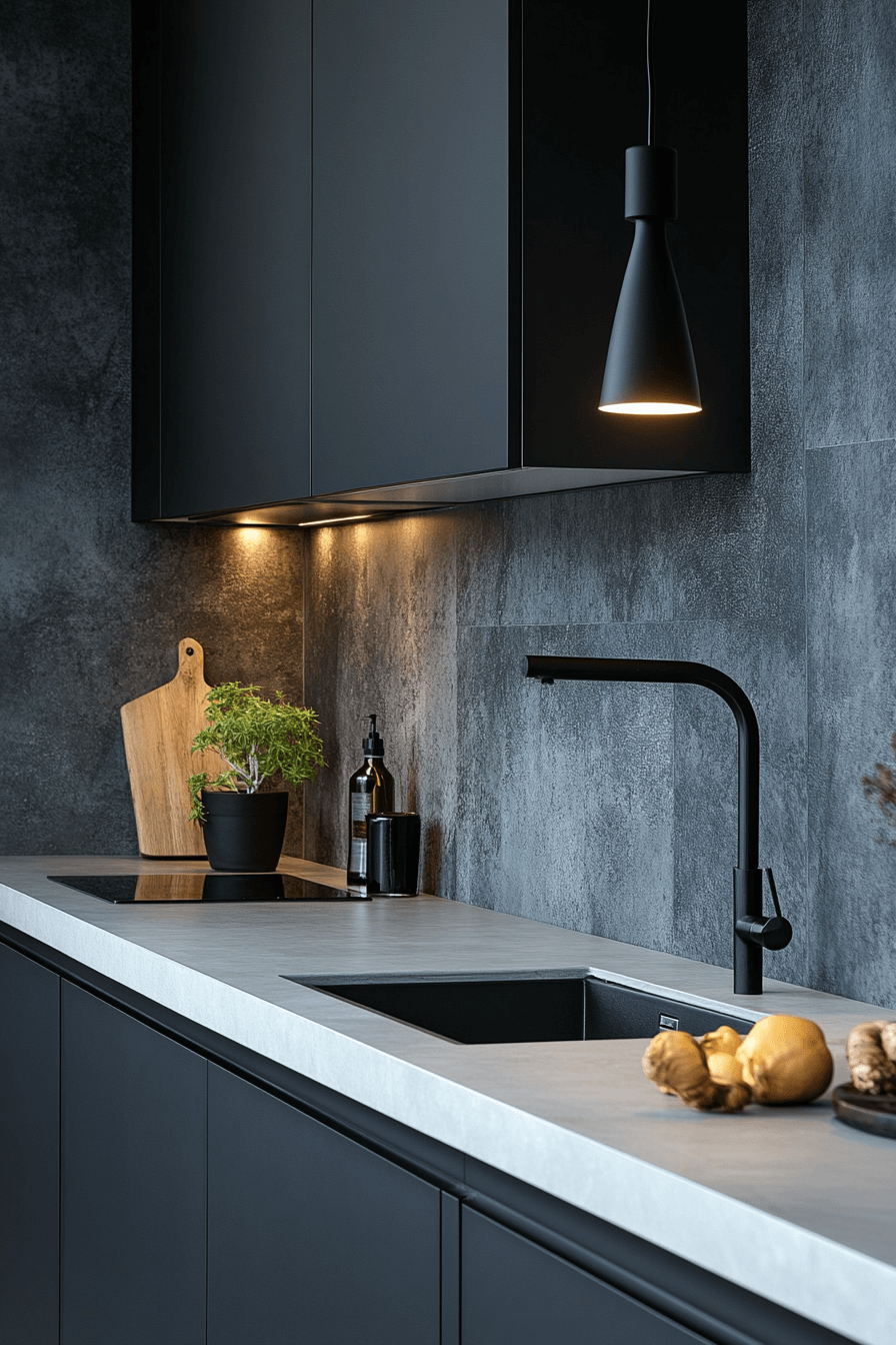 stone backsplash kitchen