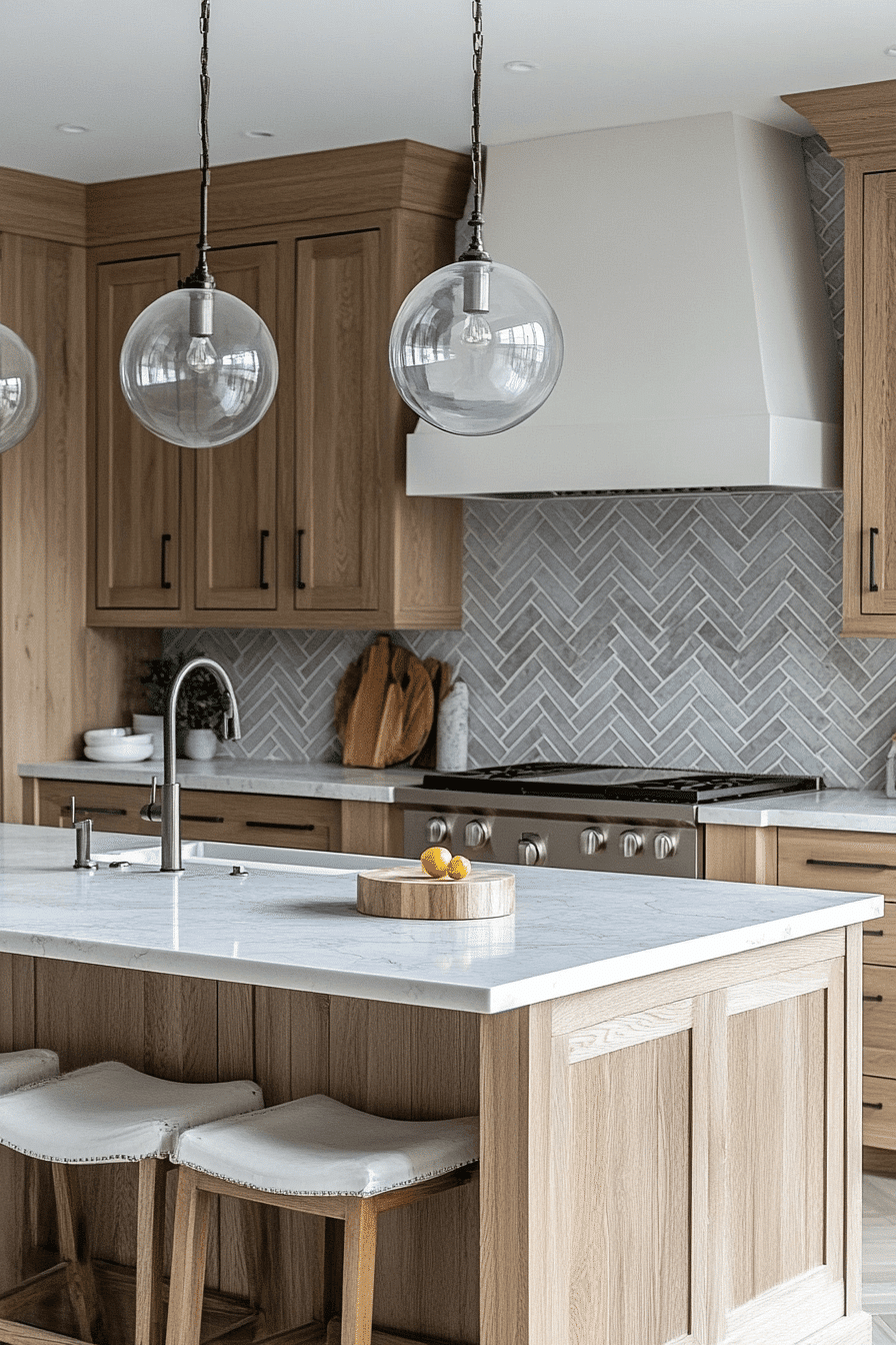 stone backsplash kitchen