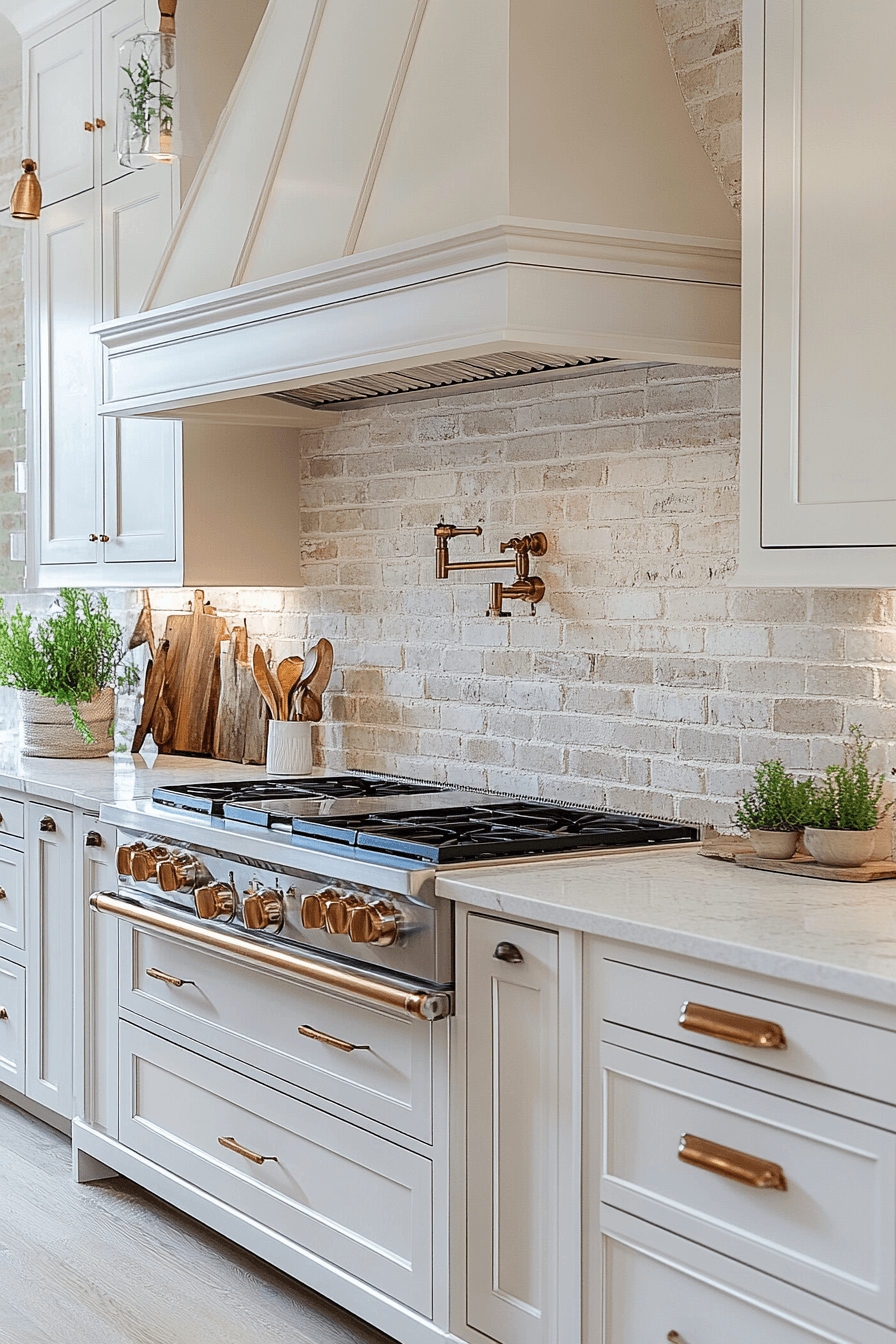 brick backsplash kitchen