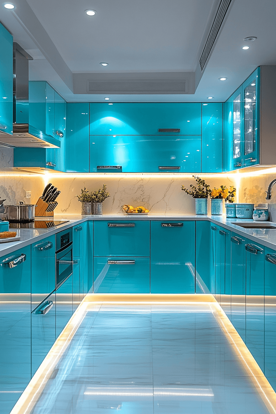 29 Turquoise Kitchen Cabinets That Make Everyday Kitchens Smile - My ...