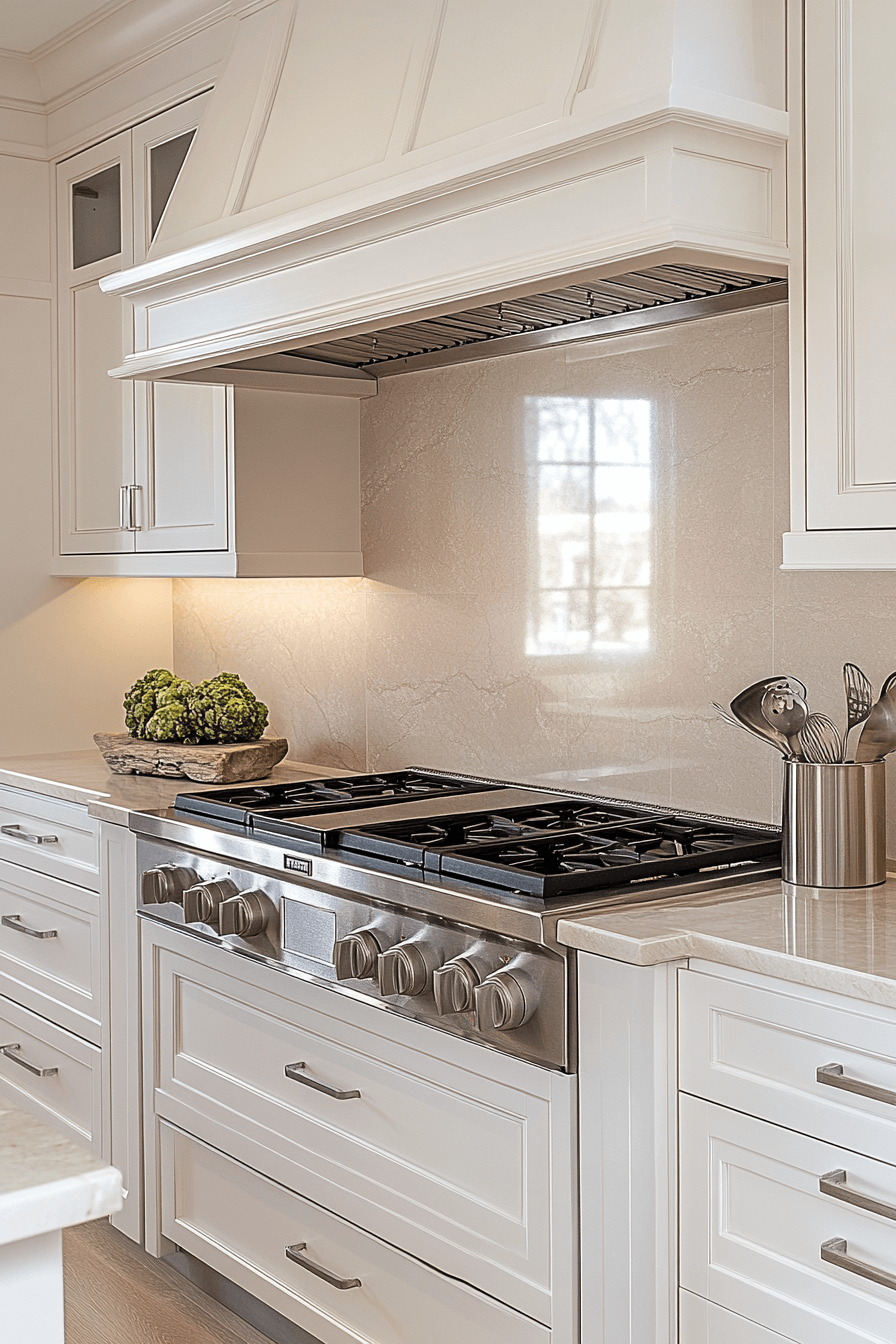 neutral backsplash kitchen