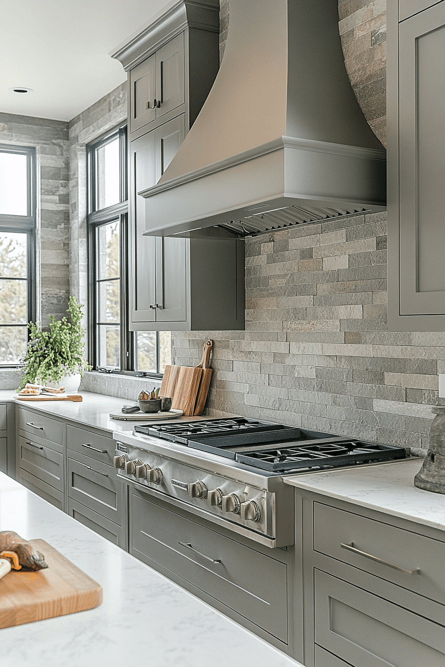stone backsplash kitchen