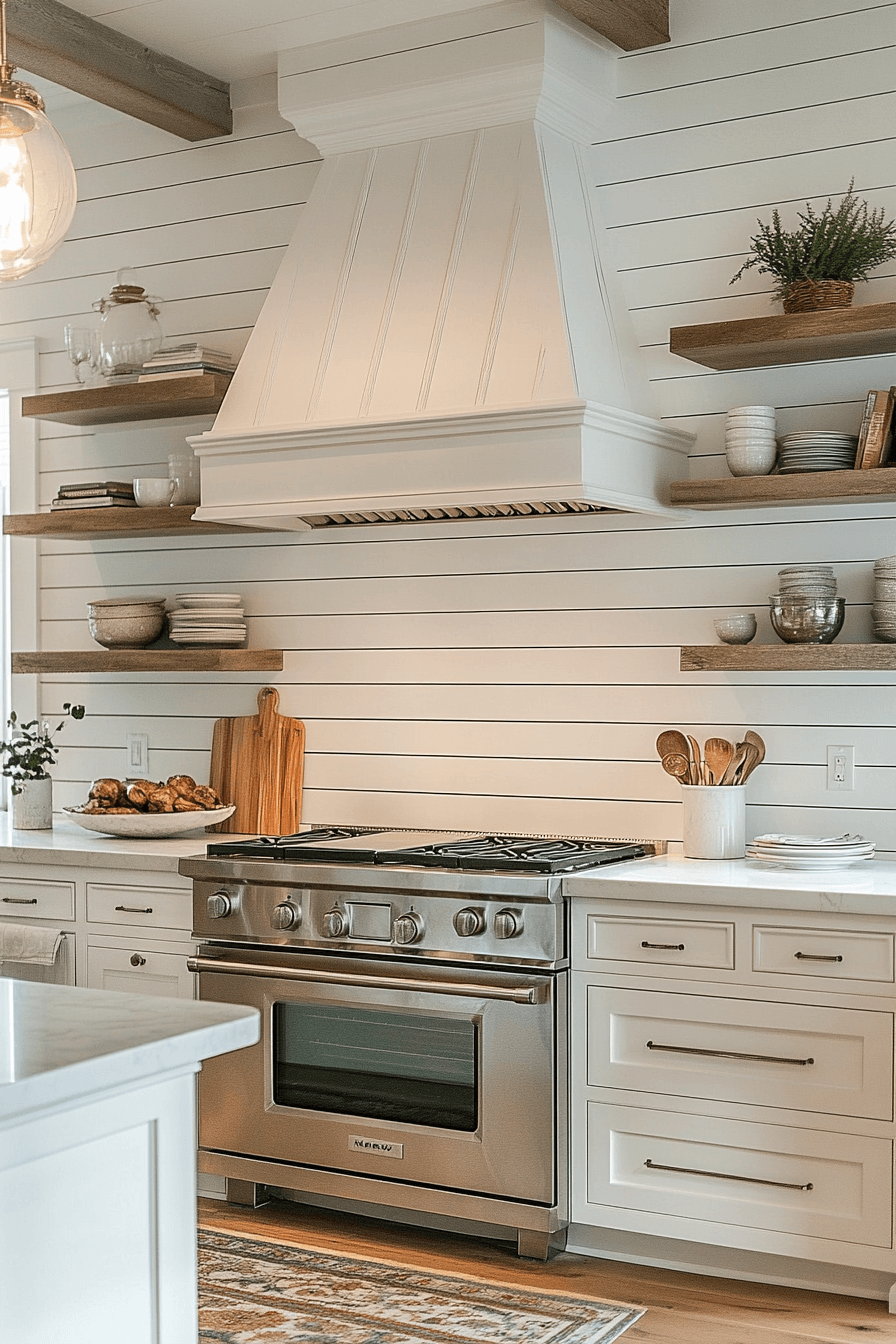 shiplap backsplash kitchen