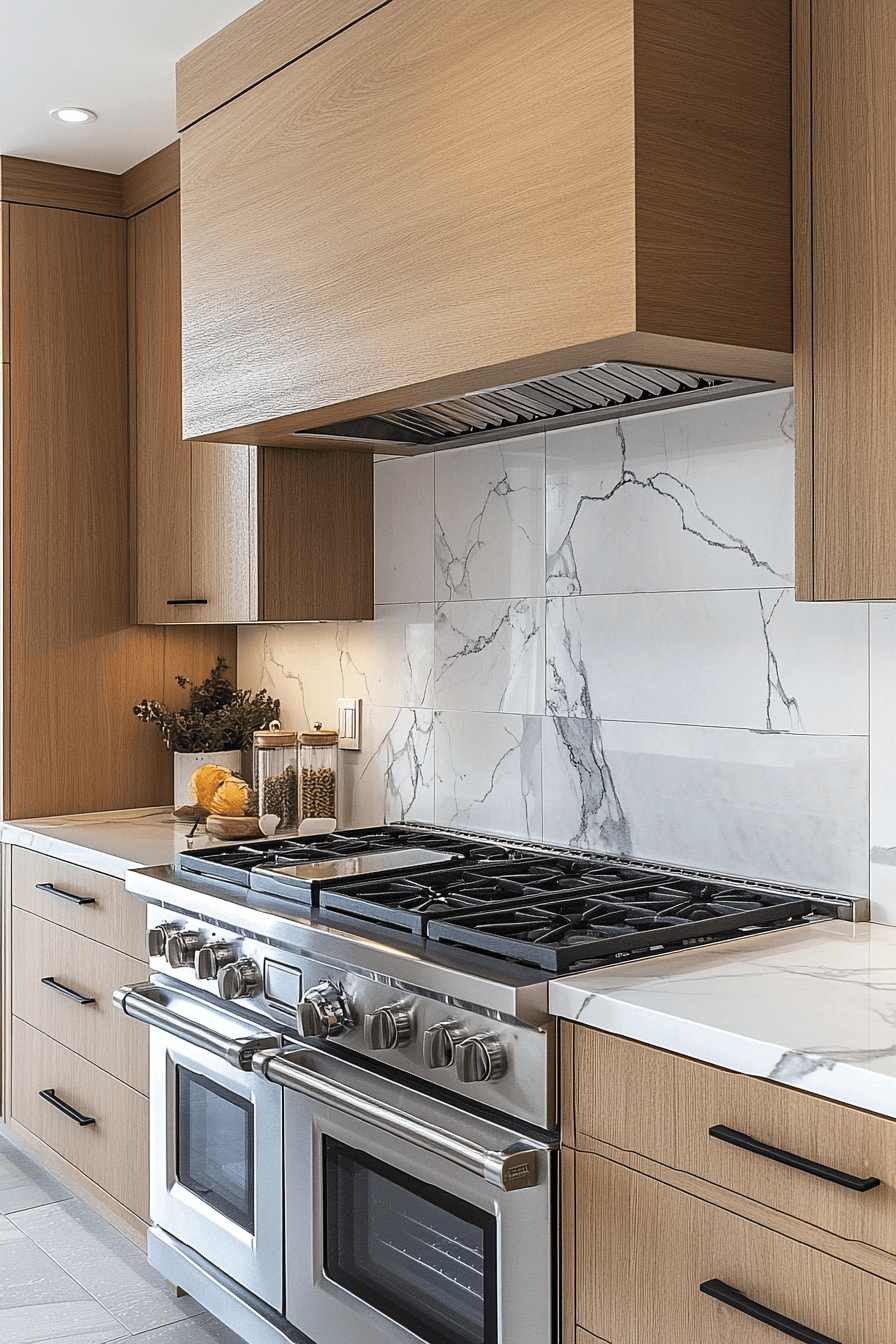 stone backsplash kitchen