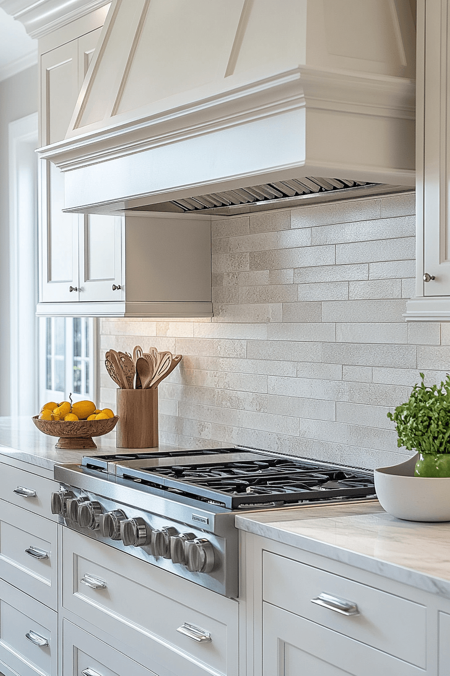 neutral backsplash kitchen