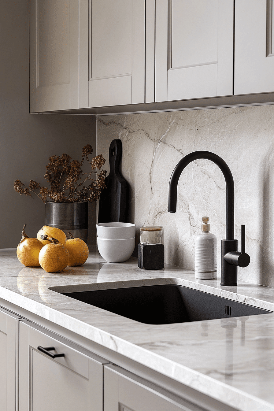 marble backsplash kitchen