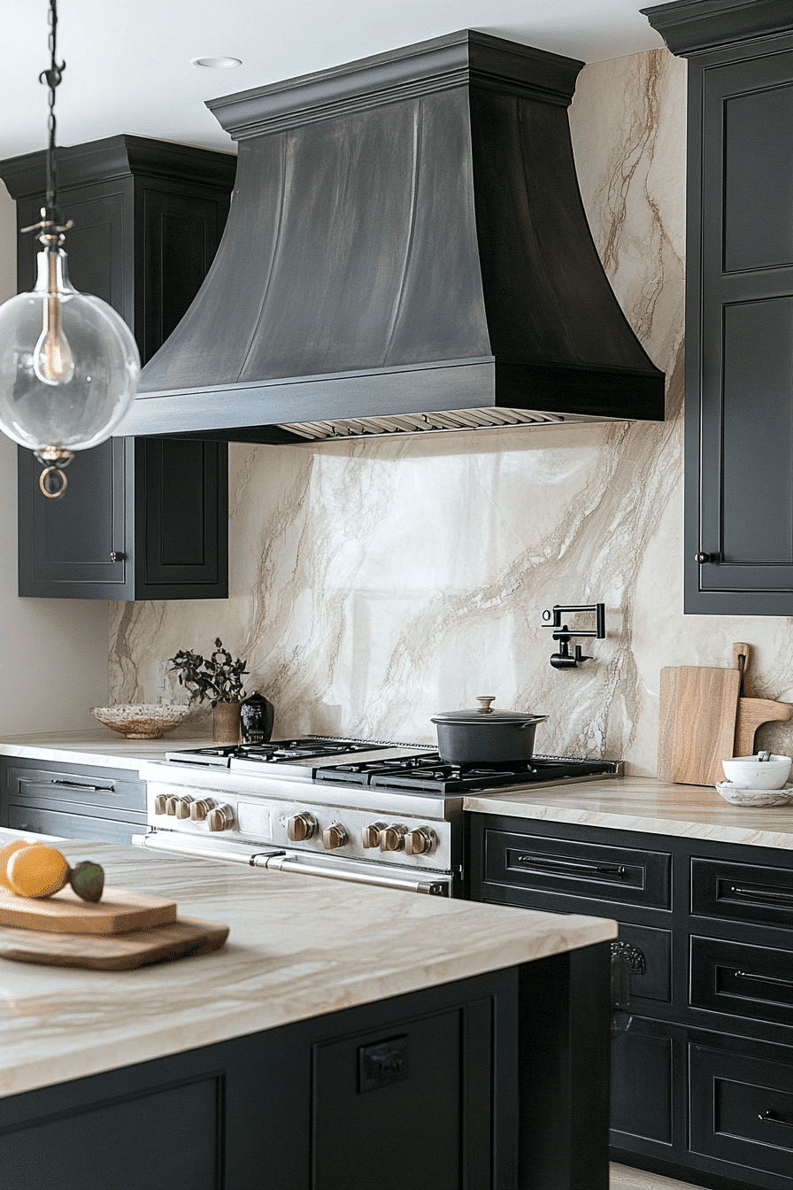 neutral backsplash kitchen