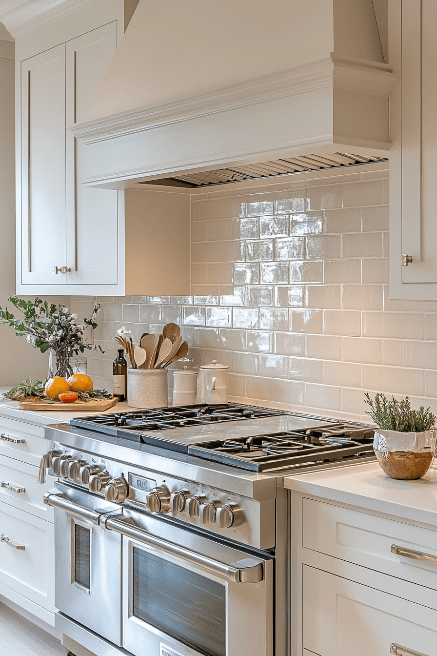 neutral backsplash kitchen