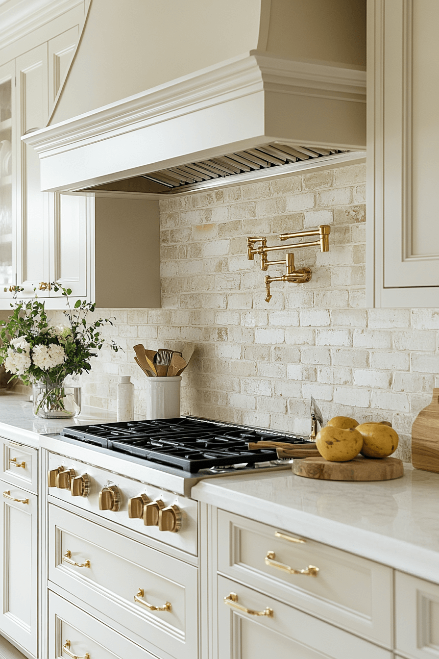 brick backsplash kitchen